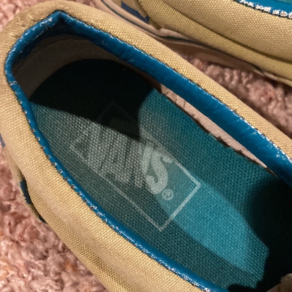 Vintage vans women’s slip on teal and green checkered shoes - Picture 6 of 7